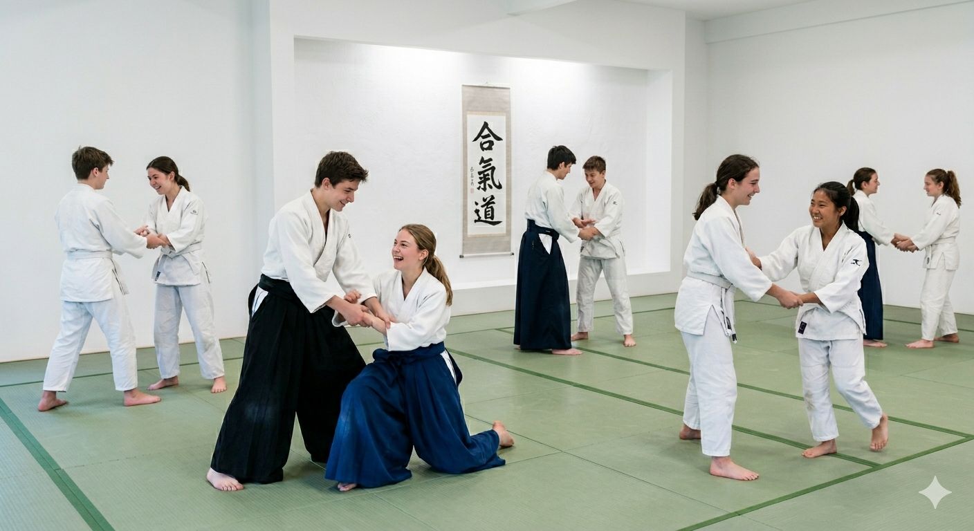 KI generert bildet av barn som trener aikido
